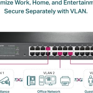 TP-Link TL-SG1024DE 24-Port Gigabit Easy Smart Managed Switch – Rackmount, VLAN, QoS